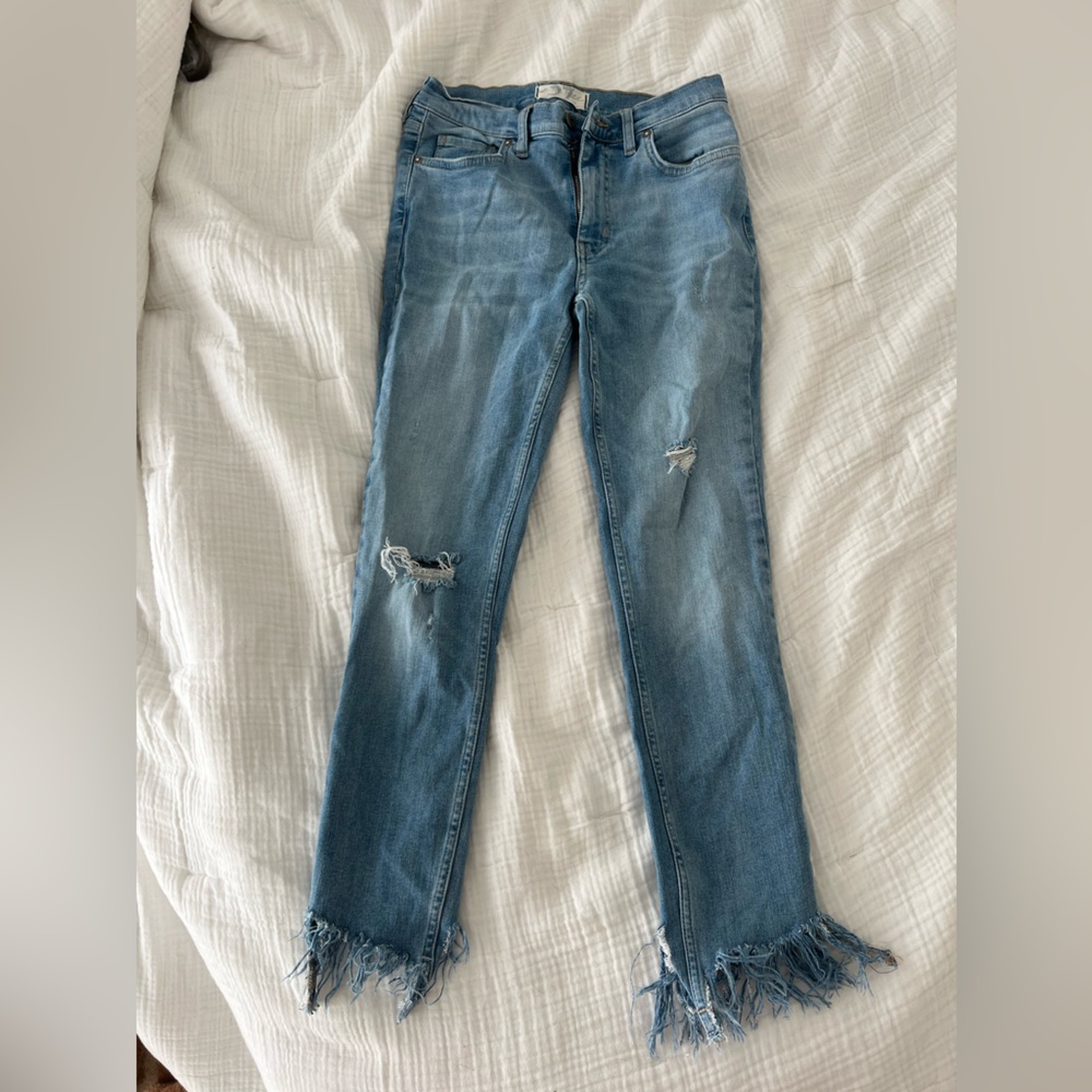 We the free frayed jeans size 27